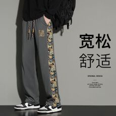 批发男春<b class='q'>秋</b>休闲裤美棉斜纹280克卫裤长裤休闲裤宽松直筒潮流百搭长裤