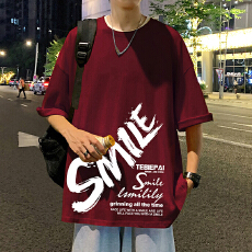 新款夏季男士短袖t恤纯棉宽松圆领时尚潮牌潮流男生上衣半袖体恤