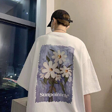 批发日系ciboy短袖T恤男ins潮牌宽松夏季美式大码纯棉半袖男生上衣潮