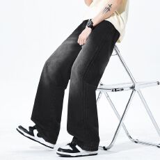 四季款新款男士牛仔裤潮牌宽松直筒潮流时尚百搭休闲男生牛仔长裤