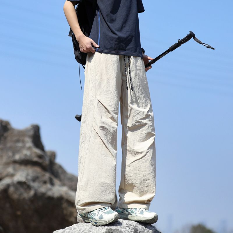 조수 브랜드 루즈핏 남성 캐주얼 카드 워크웨어 팬츠 ins 다용도 스트레이트 운동 낙하산 병 바지 펌프 로프 요금 캐주얼 바지