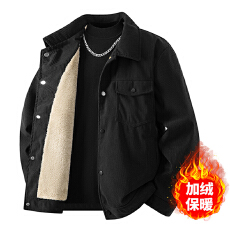 批发爆款加绒款灯芯绒外套耐磨外套<b class='q'>中年</b>商务休闲夹克外套青年户外夹克