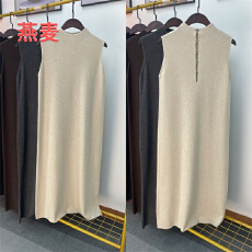 批发羊毛衫女无袖<b class='q'>背心</b>针织连衣裙秋冬宽松显瘦马甲裙中<b class='q'>长款</b>过膝打底裙