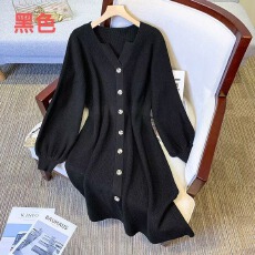 批发小众亮丝短裙秋冬连衣裙收腰显瘦气质<b class='q'>赫本</b><b class='q'>风</b>针织连衣裙