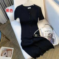 批发2026夏新款针织连衣裙女中长款夏装遮肉百搭显瘦裙子