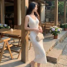 批发针织吊带连衣裙子女士装<b class='q'>春</b>秋2026年新款夏季小个子显瘦气质中长裙