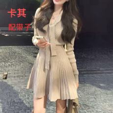 批发Q女家温与柔/气质少女感系带V领修身连衣裙富家千金miu系穿搭秋