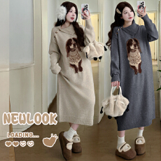 批发实拍新款 秋冬设计感提花小狗套头加厚保暖针织毛衣 <b class='q'>孕妇</b><b class='q'>连衣裙</b>