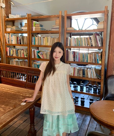 다우 시시 토끼 망사 꽃무늬 여성 셔츠 주간 센 부서 레트로 작은 대중 루즈핏 셔츠 달콤함 부드러운 바람 맨위 ins