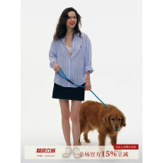 批发谁桃子 100亚麻条纹衬衫老钱风刺绣休闲防晒衬衣<b class='q'>长袖</b>上衣宽松外套