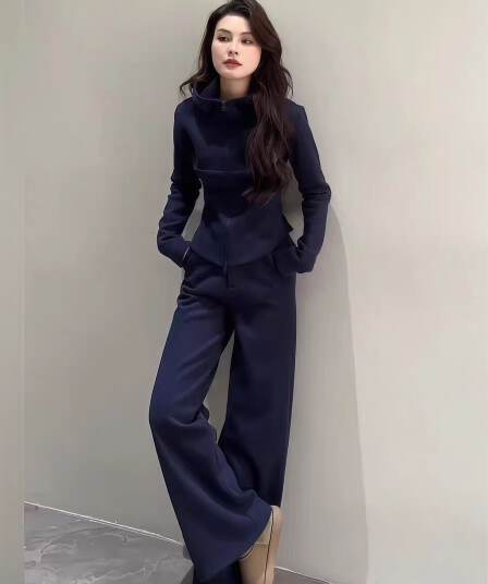 섹션 캐주얼 운동복 세트 여성 2025 새로운 이른 봄 작은 키 한 부서 착용 가져 가라. 고급 센스 특별 아름다운