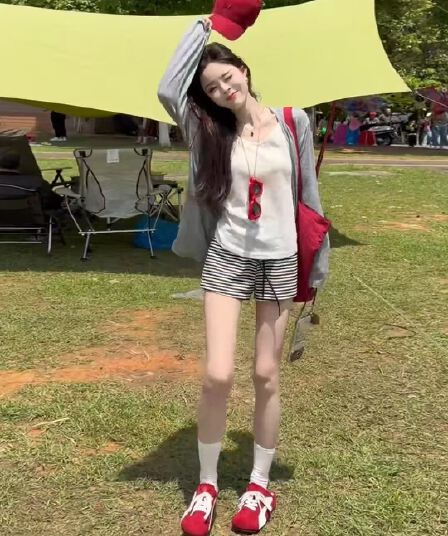 여름 새로운 느긋한 바람 자외선 차단 슬립 오픈 가디건 세트 스트라이프 반바지