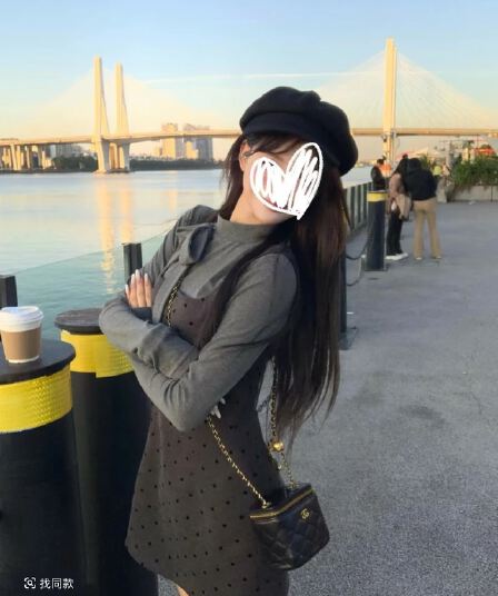한 부서 달콤함 연령 감소 나비 매듭 긴팔 티셔츠 도트 무늬 멜빵 스커트 두 조각 여성 세트 가을 새로운 패션 세트