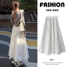 批发现huo 白色半身裙孕妇<b class='q'>春</b>季2026新款高腰a字中长裙显瘦蓬蓬蛋糕裙