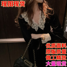 批发新款大码女装胖mm显瘦长裙法式小黑裙胖妹妹甜美<b class='q'>连衣裙</b>