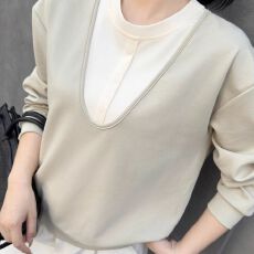 批发假两件独特即墨卫衣女款<b class='q'>妈妈</b>冬装2025新款爆款高端洋气小个子上衣