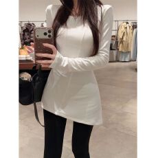 批发秋冬季法式复古小香风打底配大衣中长款德绒碎花扎染吊带连衣<b class='q'>裙</b>