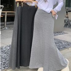 批发黑色鱼尾裙<b class='q'>半身</b>裙女冬季2026新款高腰显瘦a字长款加厚毛呢<b class='q'>包臀</b>裙