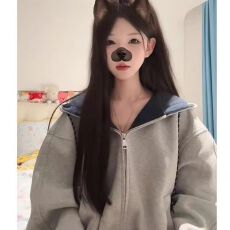 批发2026新款美式高街撞色连帽<b class='q'>开衫</b><b class='q'>卫衣</b>女春秋宽松慵懒风休闲情侣外套