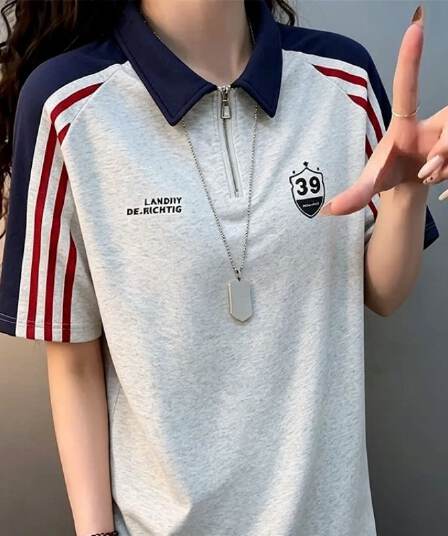 레트로 발견하다 트렌디 광장 POLO 셔츠 2026 새로운 루즈핏 캐주얼 티셔츠 여름 남녀 무거운 반팔 조수 브랜드 맨위