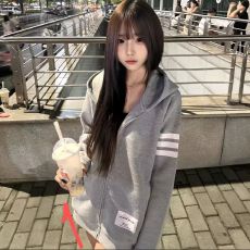 松弛感小众连帽拉链卫衣女生秋冬季复古百搭宽松简约休闲上衣长袖
