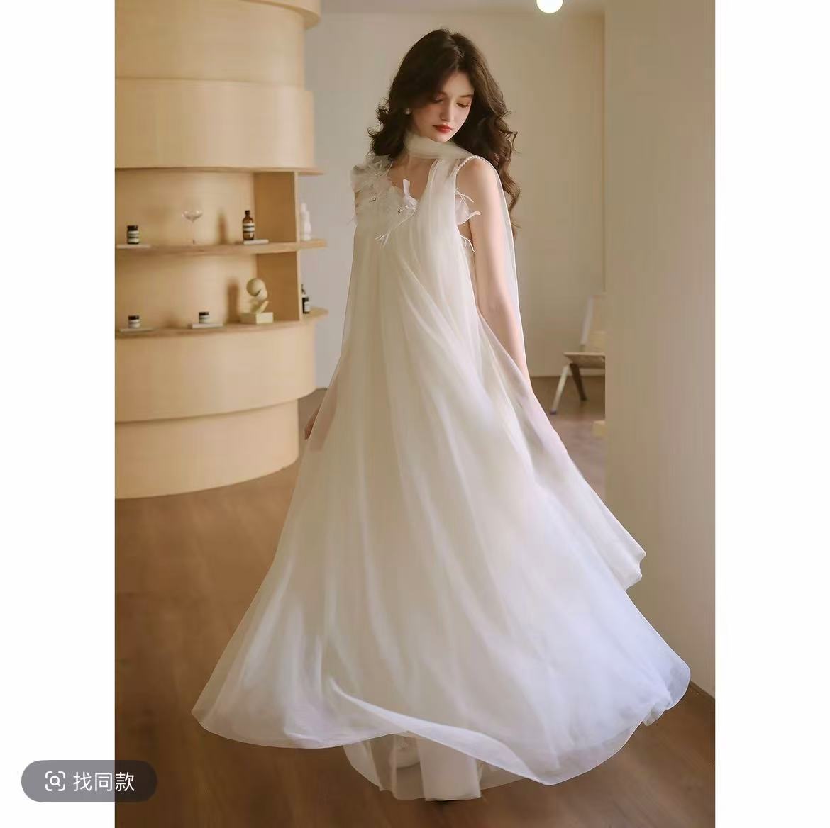 피터 팬 삼촌 에덴 꿀 프랑스식 3 차원 꽃 한푸 레이스업 진주 어깨끈 요정 가스 드레스