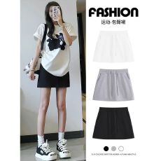 批发大码M-6XL甜辣风运动短裙女春夏季高腰a字半身裙高腰<b class='q'>显瘦</b>包臀裙裤