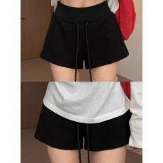 批发S-XL美式设计感抽绳<b class='q'>运动包</b>臀短裤女夏季外穿<b class='q'>修身</b>辣妹A字三分热裤