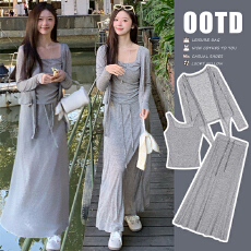 批发现~2026春<b class='q'>夏</b>新款慵懒风针织宽松气质两件套孕妇半身裙套装三件套