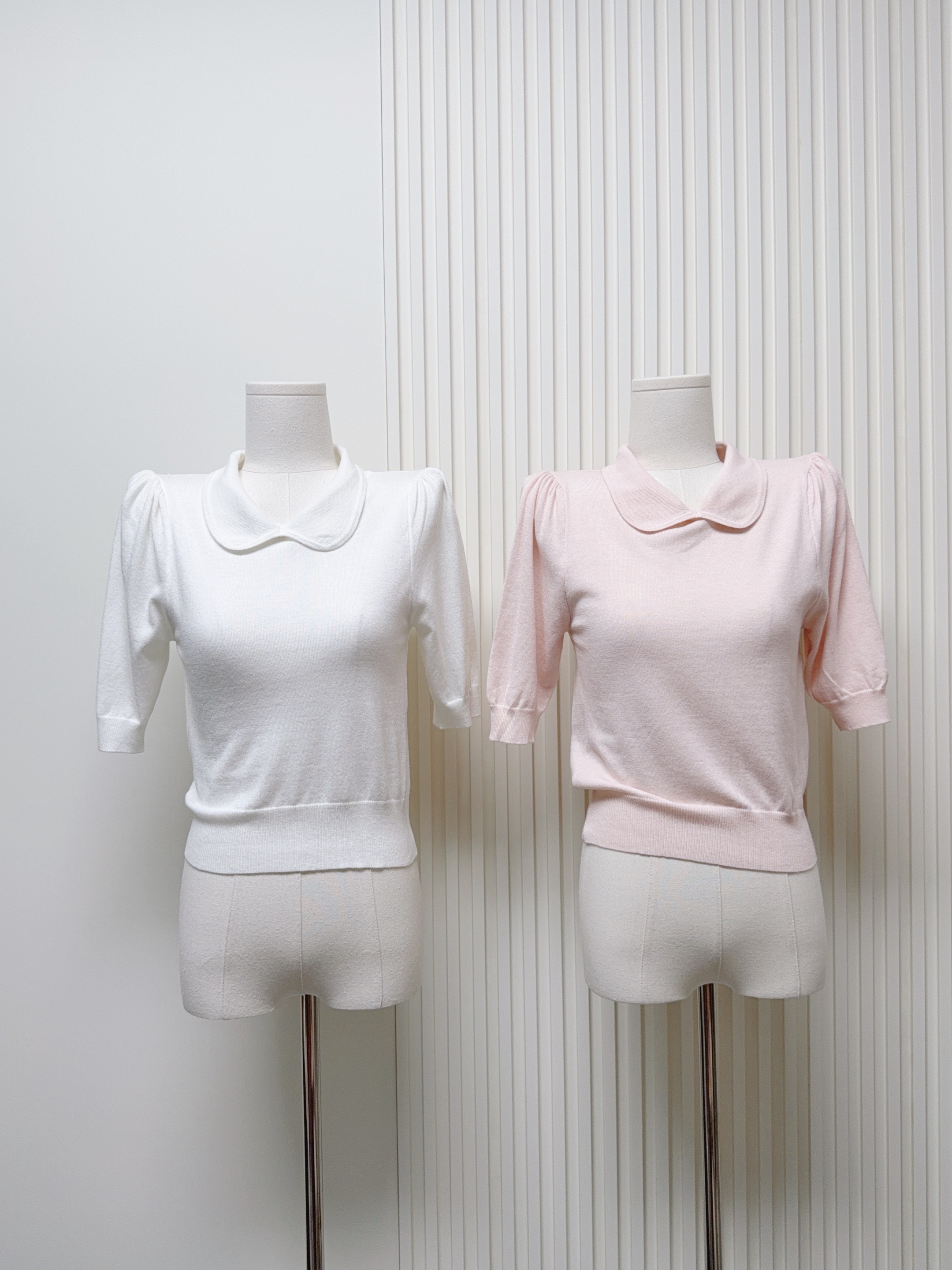 nemowu 쿄우큐 화이트 달 베이비 칼라 반팔 니트 인사이드 가져 가라. 외출용 맨위 쇼트 스타일 티셔츠 디자인 센스