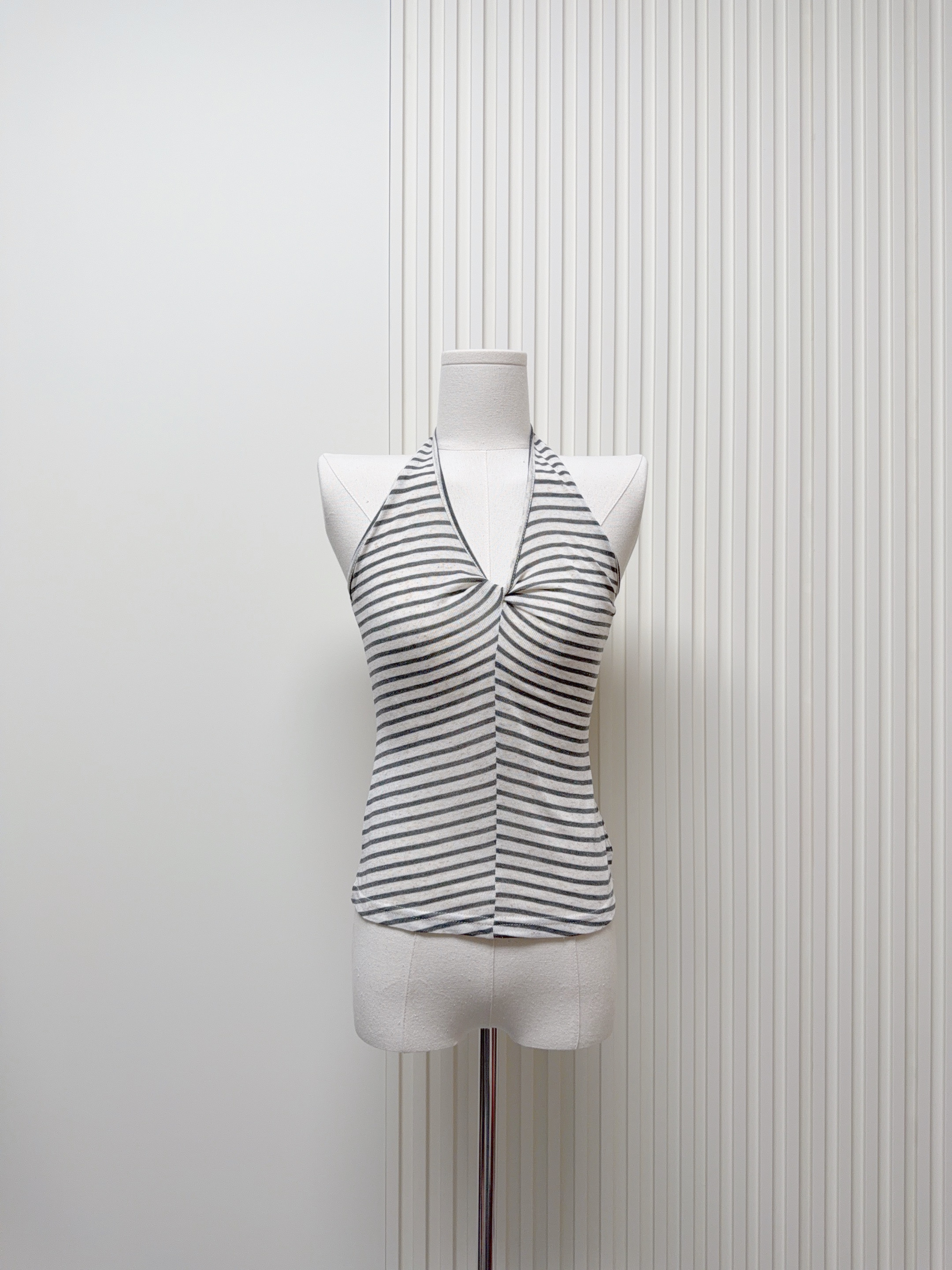 sheepland 느긋한 지혜 부서 주간 실크 아마 비틀림 V넥 행침 목 캐미솔 여름 민소매 맨위