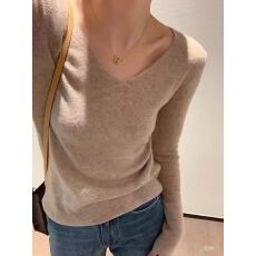 非实拍不减 秋冬新款套头针织毛衣女V领短款上衣修身显瘦打底衫潮