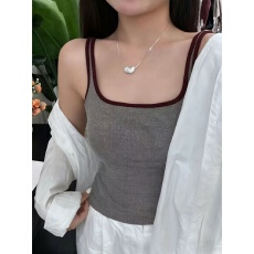 批发非实拍不减 纯欲风<b class='q'>新款</b>百搭小个子撞色带胸垫无袖吊带<b class='q'>背心</b><b class='q'>上衣</b>潮