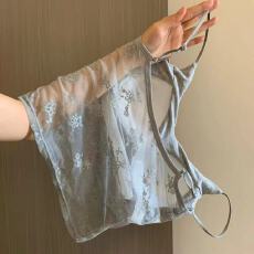 批发非实拍不减 蕾丝吊带带胸垫背心女外穿无袖上衣辣妹穿搭纯欲风潮
