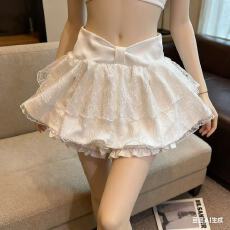 批发实拍不减 纯欲芭蕾风辣妹蓬蓬半身裙高腰<b class='q'>蕾丝</b>a字短裙防走光裙裤潮