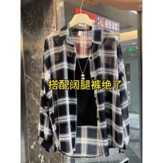 批发非实拍不减 慵懒风凉感冰丝格子防晒衣<b class='q'>衬衫</b>洋气百搭宽松薄款外套