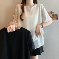 批发2026新款中式<b class='q'>雪纺衫女</b>时尚洋气大码女装<b class='q'>中袖</b>宽松胖mm遮肉法式上衣