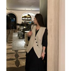 批发大码女装加分项洋气无袖坎肩外搭时髦马甲