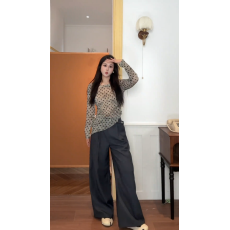 批发XX【摩卡时光】蛋妹<b class='q'>大码</b>女装微胖mm春季长袖轻熟风衬衫上衣