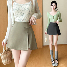 批发实拍 春夏款A字半身<b class='q'>裙</b>裤女开叉包臀<b class='q'>裙</b>高腰<b class='q'>西装</b>短<b class='q'>裙</b>