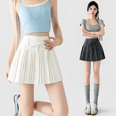 批发实拍 学院风半身裙女春夏款高腰显瘦防走光<b class='q'>百褶</b>裙<b class='q'>短裙</b>