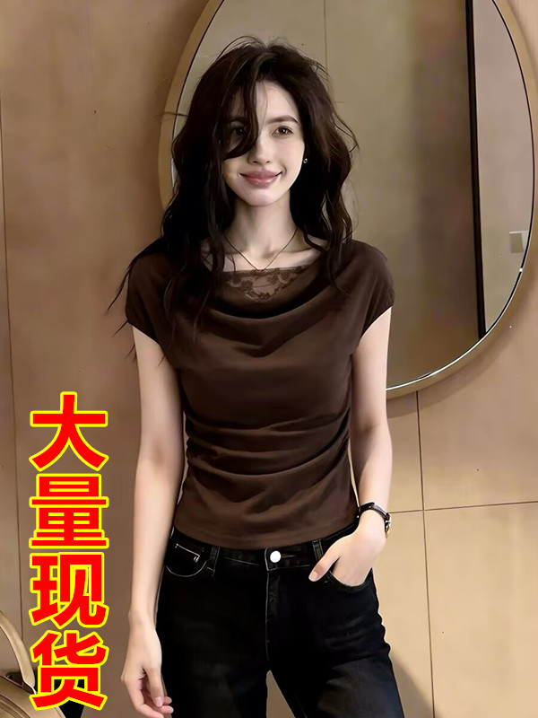 항구 바람 우아함 패션 편안함 빛 요리 한 프랑스식 바람 흔들다 칼라 반팔 셔츠 디자인 센스 작은 대중 품격 출퇴근 맨위
