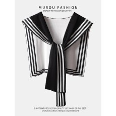 网红针织围巾披肩女外搭办公室空调房护肩颈双面搭肩假领装饰