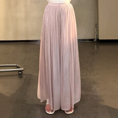 批发时尚流纱半身裙女202春6季小个子高腰显瘦垂坠感百褶<b class='q'>裙裤</b>