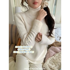 批发韩版仿水貂<b class='q'>高领</b>针织衫 冬季加绒加厚保暖<b class='q'>高领</b>修身<b class='q'>打底衫</b>女