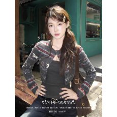 批发2025费尔岛提花针织开衫<b class='q'>外套女</b>韩系复古穿搭<b class='q'>短</b>款毛衣上衣