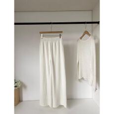 批发2026<b class='q'>春</b>季新款韩系简约纯色松弛感百搭抽绳休闲裤宽松修身阔腿裤女