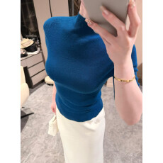 批发2026春秋新品亲肤半高领五分<b class='q'>袖</b>打底衫女紧身薄款针织中<b class='q'>袖</b>气质<b class='q'>上衣</b>