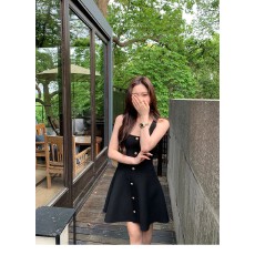 批发JAMAIS VU娇奢贵贵衬肤白 掐腰好版型 显高遮副乳高弹连衣裙