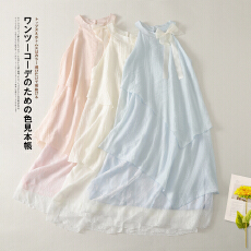 批发实拍法式不规则气质无袖背心<b class='q'>连衣裙</b> 蕾丝拼接飘逸长裙 送<b class='q'>蝴蝶结</b>扣